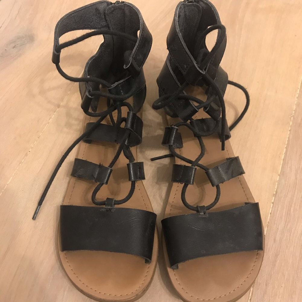 American Eagle Outfitters Black Gladiator Sandals
